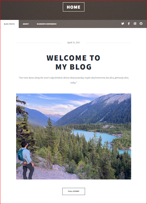 A blog site that utilizes jquery, js, sass and scss. Used JS to play page animations on page load and 
      enables or disables parallax features based on device. Added paginations to rotate between pages.