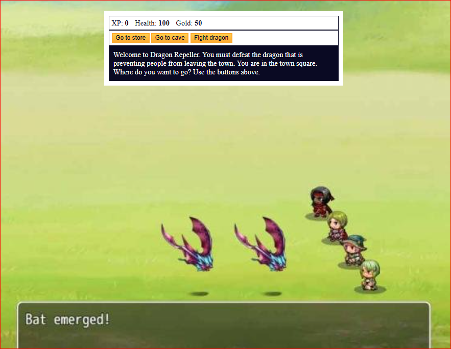 Simple, interactive game using arrays, strings, objects, functions, loops, if/else statements and more